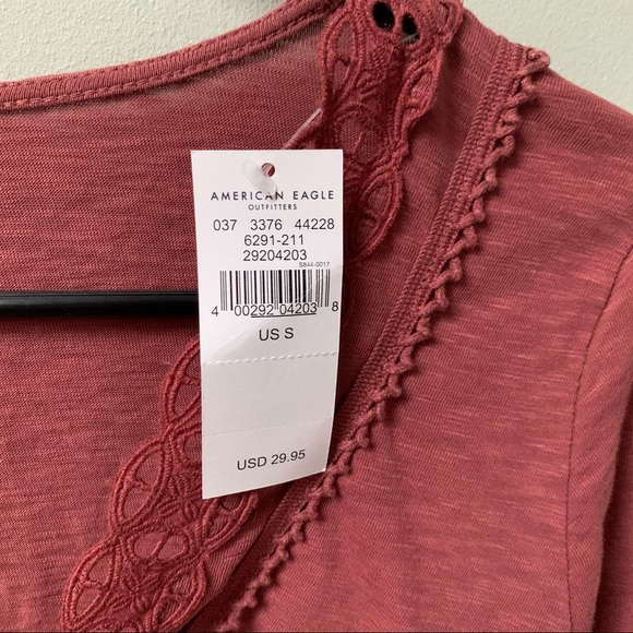 NWT Wine Colored Peasant Style top - Picture 3 of 4